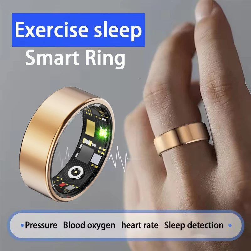 Smart Ring 2025 Smartring Health Monitoring IP68 Waterproof Multi-sport Modes Bluetooth Sleep Tracker Finger smartring for Men