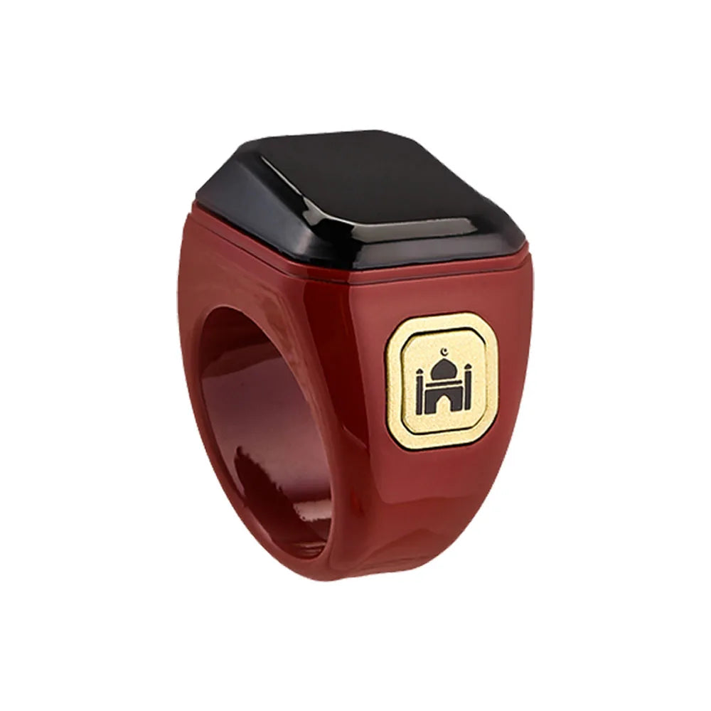 Qibla Smart Tasbih Tally Digital Counter for Muslims Tasbeeh Zikr Ring 5 Prayer Time Vibration Reminder Subhah Masbahah Misbaha