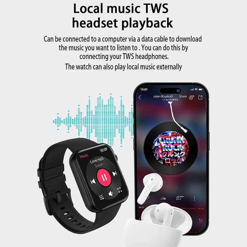 LIGE 2025 New 512MB Camera Smartwatch 1.91" HD Make Answer Call Take Video Sound Recording Music Sports Waterproof Smart Watch