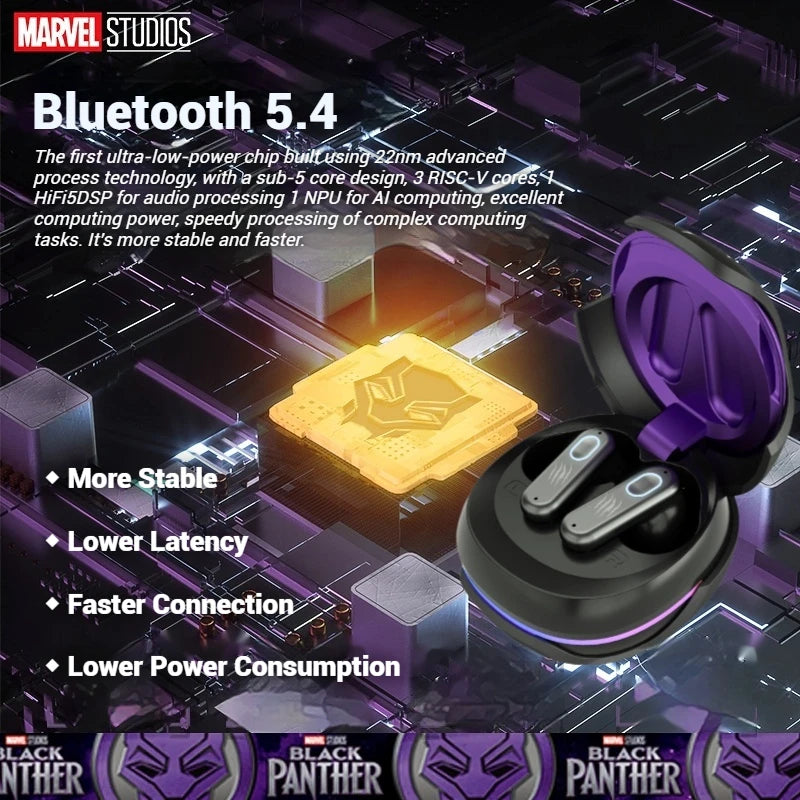 Disney Marvel JM01 ANC Bluetooth 5.4 Earbuds Active Noise Cancelling Headphone 4 Mic ENC HD Calls Wireless Earphones Iron Man