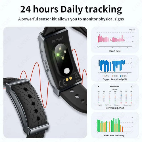 2025 New Smart Watch For Andrio IOS Fitness Sport Smart Bracelet Heart Rate Blood Oxygen Health Monitor Men Smartwatch Women