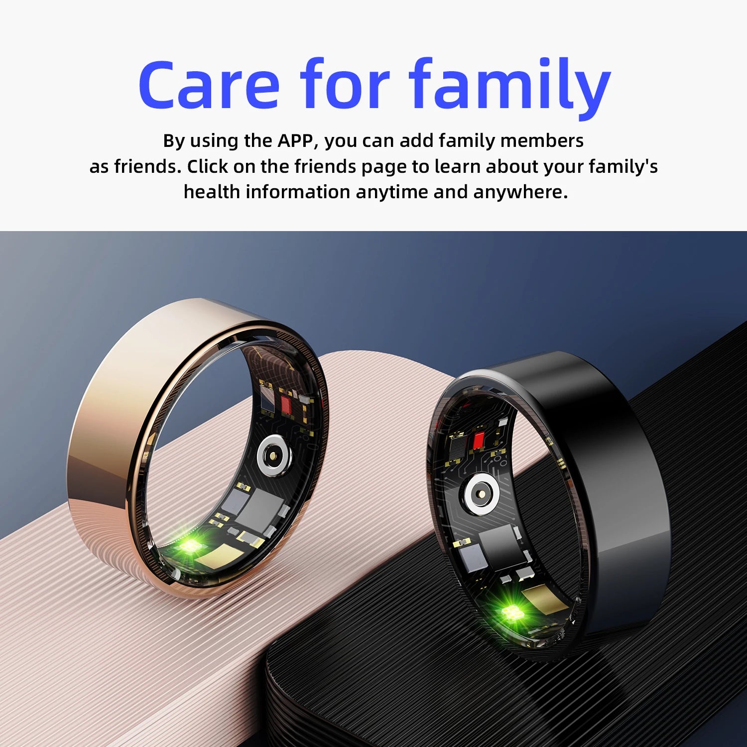 Smart Ring 2025 Smartring Health Monitoring IP68 Waterproof Multi-sport Modes Bluetooth Sleep Tracker Finger smartring for Men
