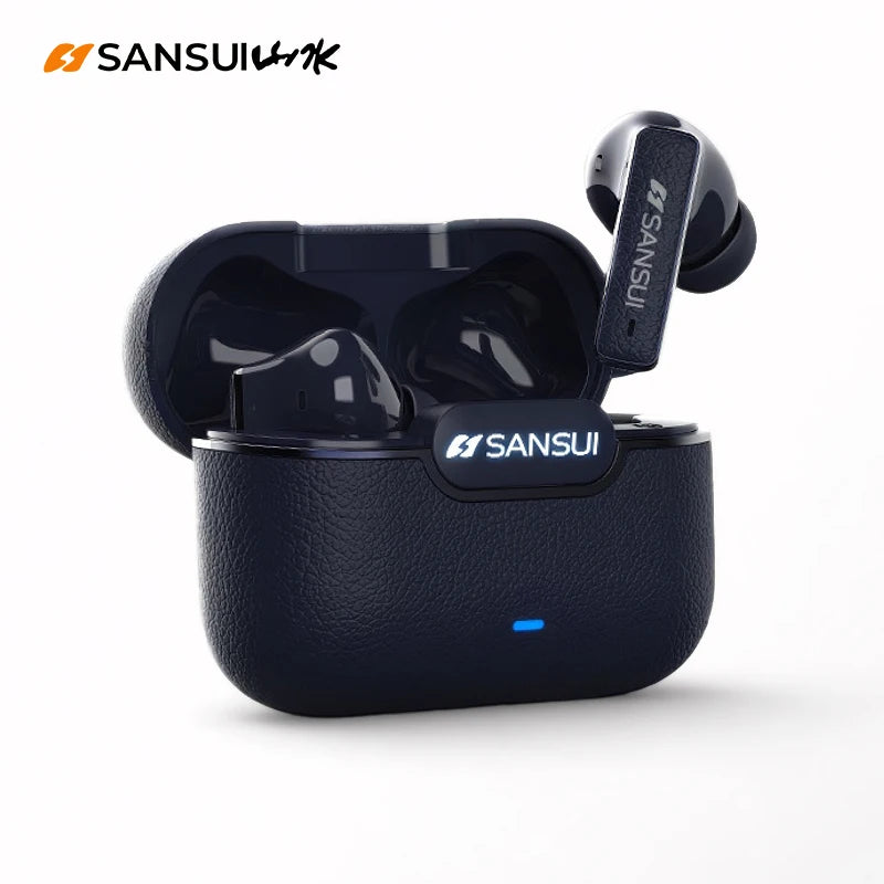 Sansui ANC Bluetooth TWS Earbuds -52dB Active Noise Cancelling Bluetooth 5.4 Headphone Ture Wireless Earphones 6 Mic HD Calls