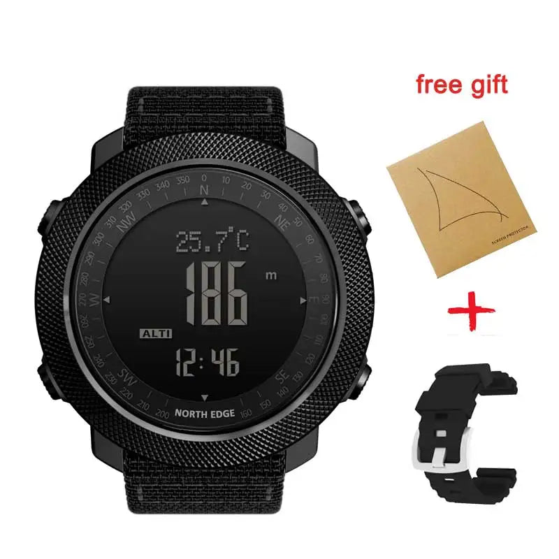 NORTH EDGE APACHE Men's Smart Watch Altimeter Barometer Compass Military Army Smartwatch Swimming Running Clock Waterproof 50m