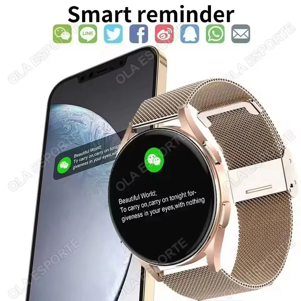 Men Women Smart Watch AMOLED Screen Bluetooth Call 100+ Sports Modes Fitness Clock Heart Rate Monitoring Ai Voice Smartwatch New