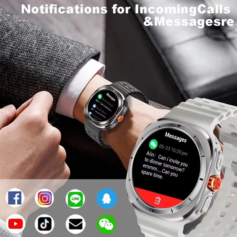 LAXASFIT Smart Watch Man 1.52-inch Touchscreen Bluetooth Calling Heart Rate Monitor Sports Fitness Tracking Woman Smartwatch