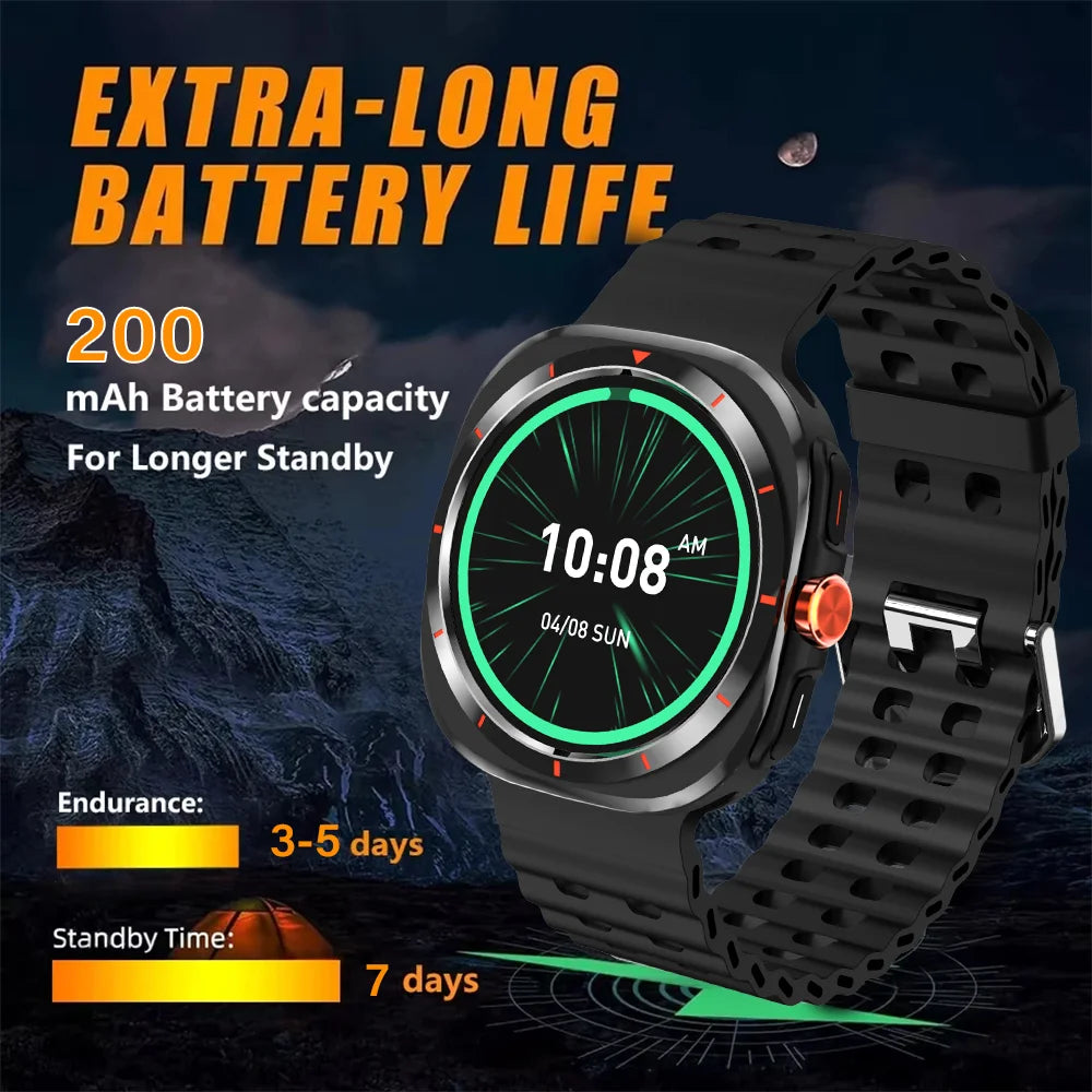 LAXASFIT 2025 New Men's Smart Watch Outdoor Sports Bluetooth Call Message Alert Multisport Mode Smartwatch