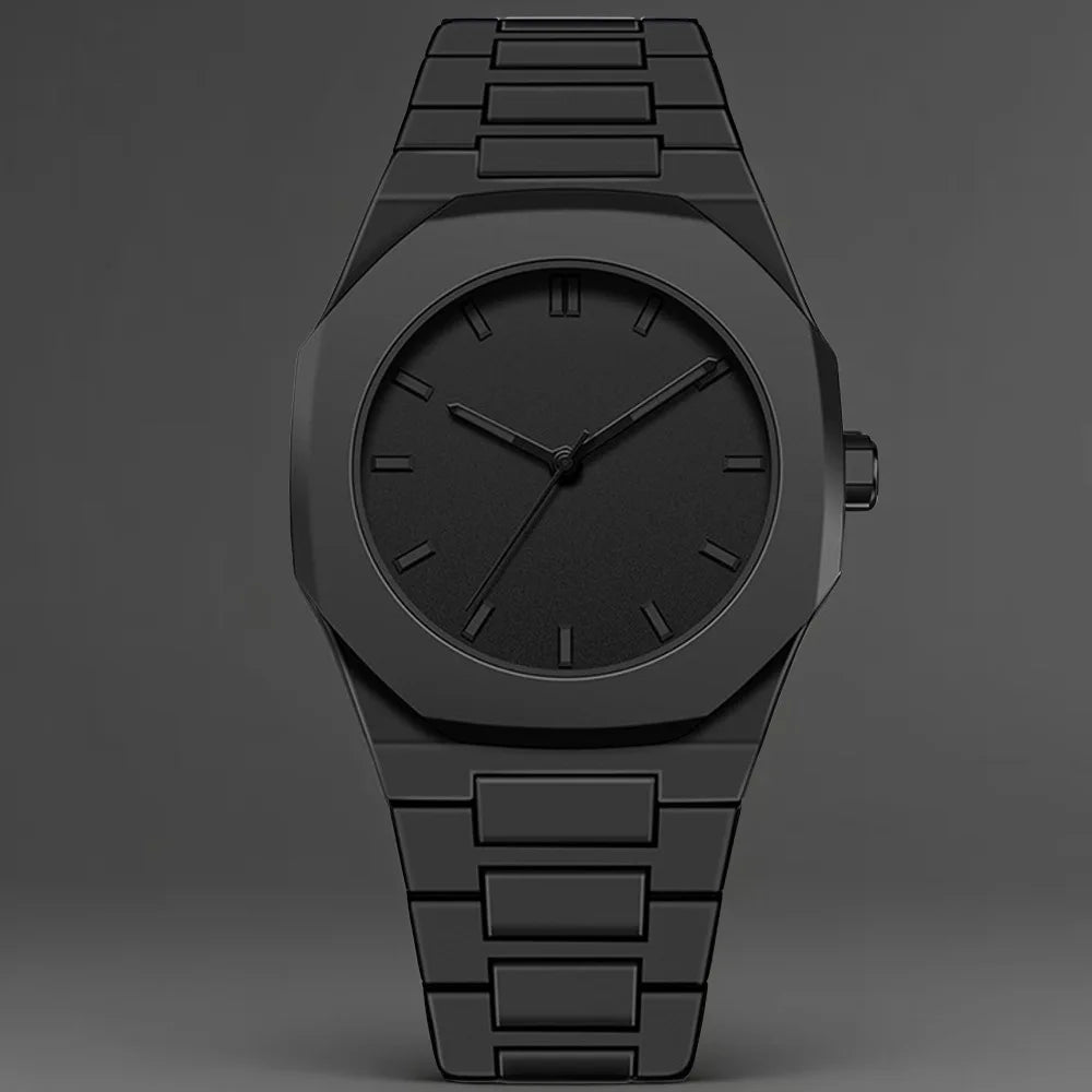 Novo relógio masculino da moda simples preto masculino relógios de quartzo árabe digital casual gotejamento pulseira de óleo