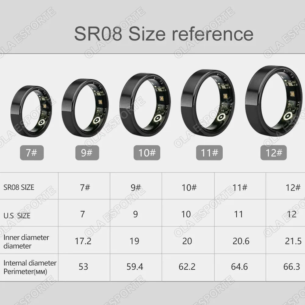 2025 Smart Ring Bluetooth Call Heart Rate Temperature Monitor 5ATM Waterproof Health Ring Men Women Smartring For Android Gift