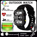 Multi-function Smart Watch Men Heart Rate Health Monitoring Bluetooth Call Smartwatch 100+Sports Modes Flashlight Sports Watches