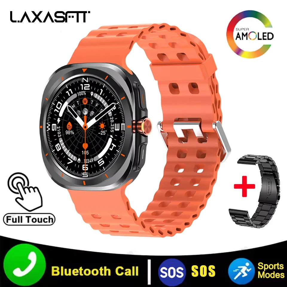 LAXASFIT 2025 New Smart Watch 1.52 inch AMOLED Bluetooth Call Message Alert Outdoor Sports Smart Watch Men Women Holiday Gift