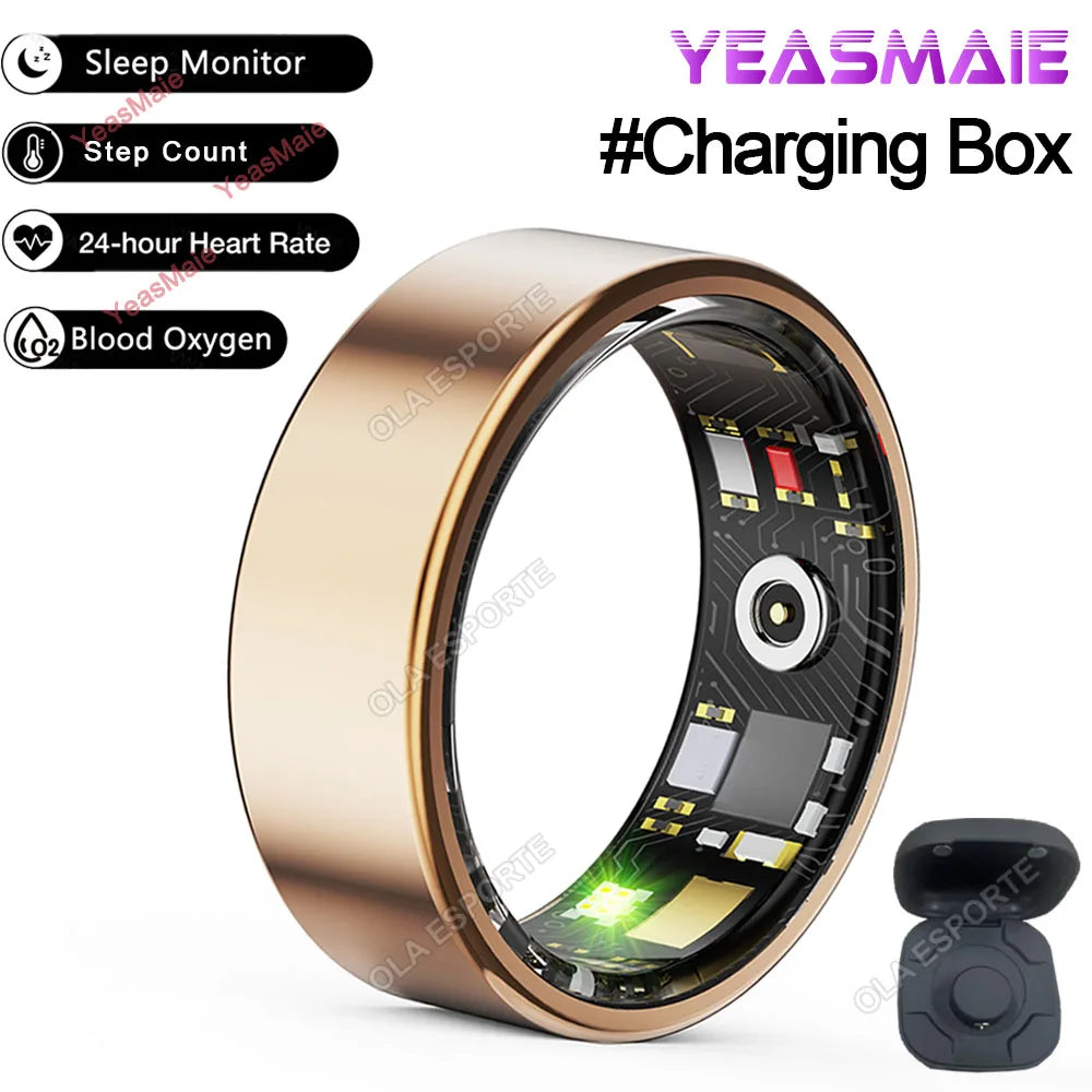 Smart Ring 2025 Smartring Health Monitoring IP68 Waterproof Multi-sport Modes Bluetooth Sleep Tracker Finger smartring for Men