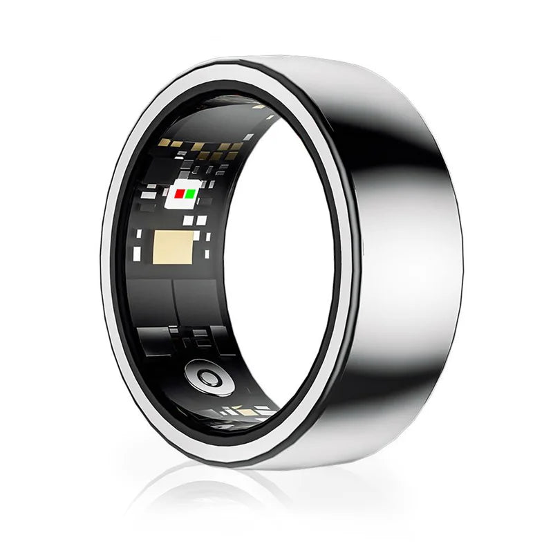 Smart Ring Waterproof Body Monitoring Exercise Heart Rate Blood Pressure Blood Oxygen Detection Magnetic Charging Titanium Alloy