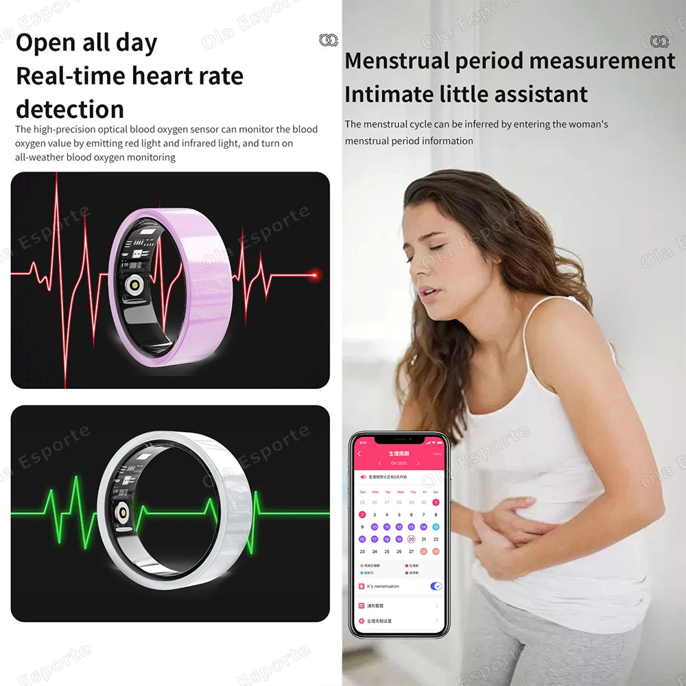 2025 New NFC Smart Ring Photo Control Health Monitior Smartring Men Women Bluetooth Call Rings Heart Rate Waterproof 5ATM Gift