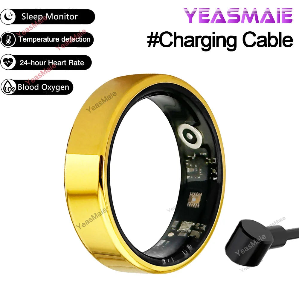 2025 Smart Ring Bluetooth Call Heart Rate Temperature Monitor 5ATM Waterproof Health Ring Men Women Smartring For Android Gift