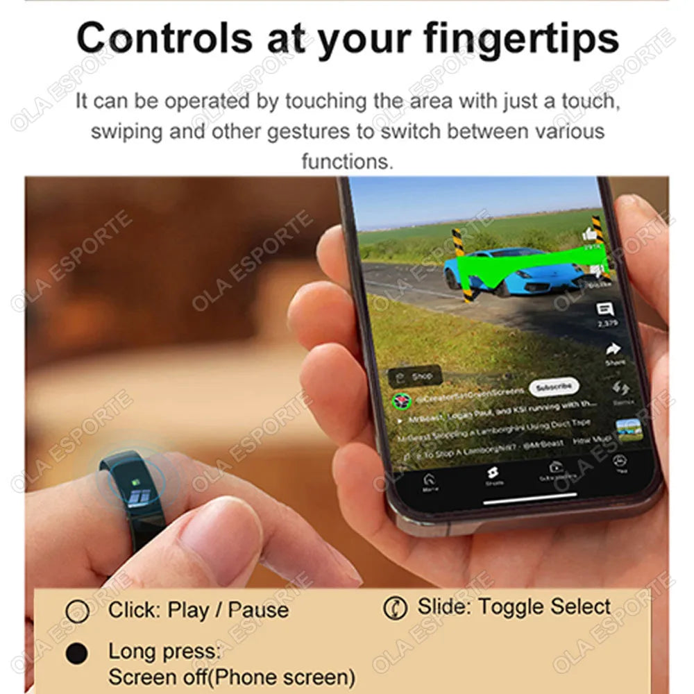 NFC Smart Ring For Men Women Gesture Operated Ring 5ATM Waterproof Ring Ceramic Heart Rate Blood Oxygen Monitoring Smartring