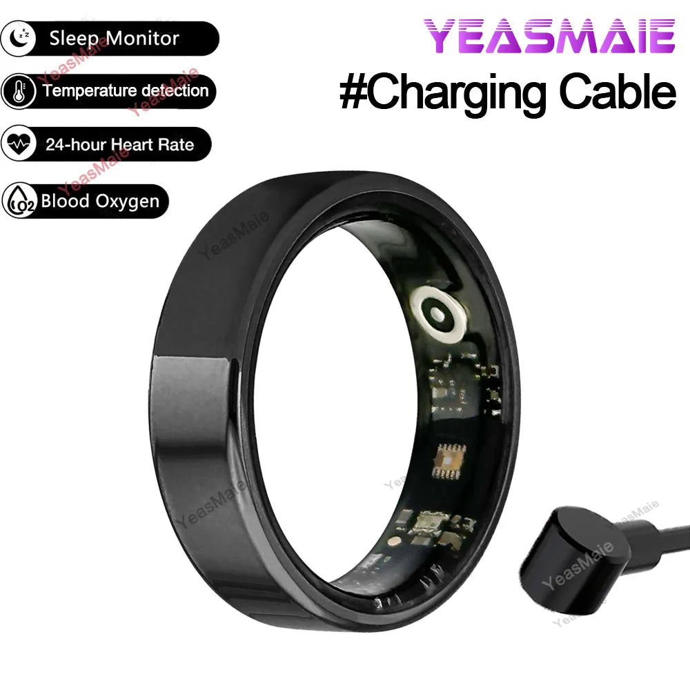 2025 Smart Ring Bluetooth Call Heart Rate Temperature Monitor 5ATM Waterproof Health Ring Men Women Smartring For Android Gift