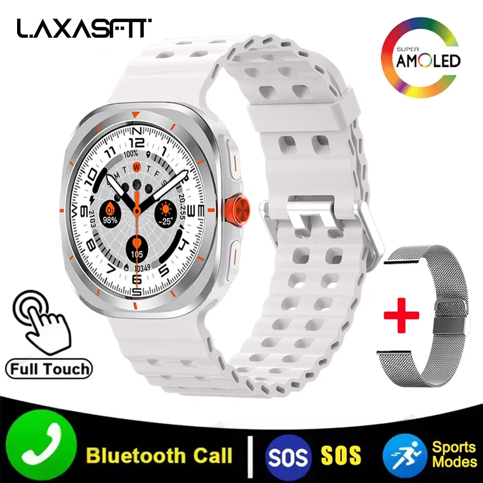 LAXASFIT 2025 New Smart Watch 1.52 inch AMOLED Bluetooth Call Message Alert Outdoor Sports Smart Watch Men Women Holiday Gift