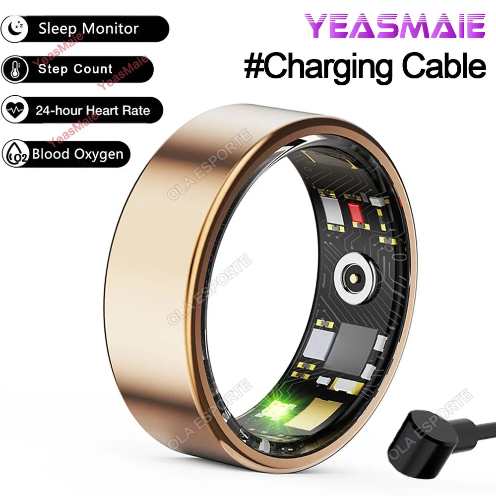Smart Ring 2025 Smartring Health Monitoring IP68 Waterproof Multi-sport Modes Bluetooth Sleep Tracker Finger smartring for Men