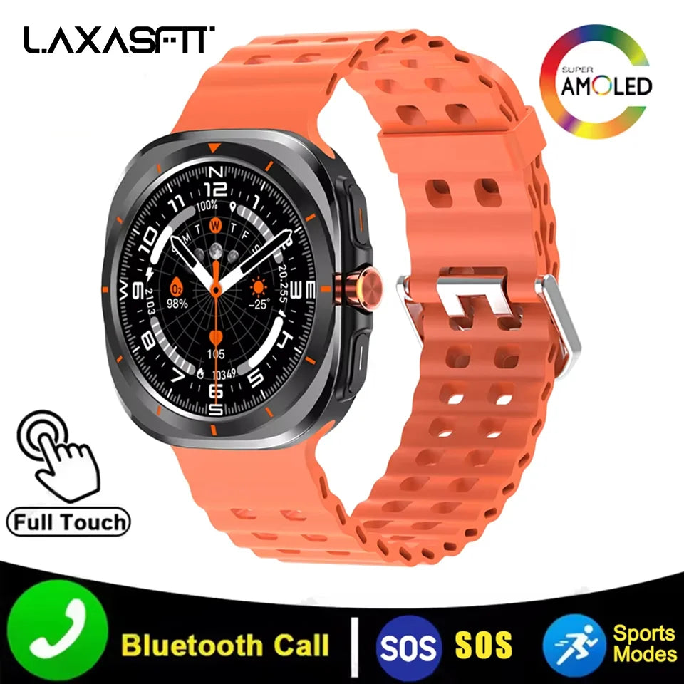 LAXASFIT 2025 New Smart Watch 1.52 inch AMOLED Bluetooth Call Message Alert Outdoor Sports Smart Watch Men Women Holiday Gift