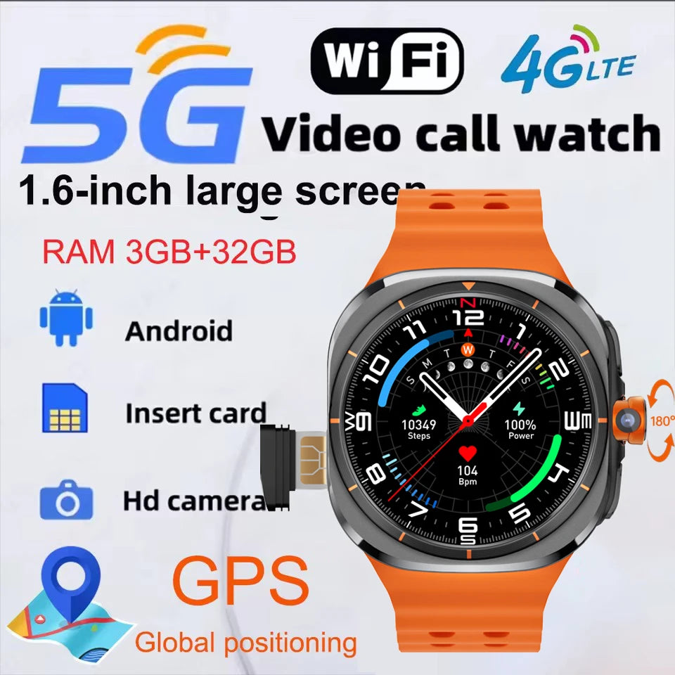5G Smart Watch 1:1 Women Men 32GB Memory NFC Bluetooth Call IP68 Waterproof Outdoor GPS Sport Watch Upgraded Compass smartwatch