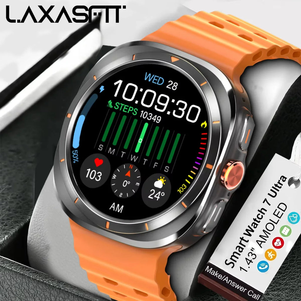 LAXASFIT 2025 New Smart Watch 1.52 inch AMOLED Bluetooth Call Message Alert Outdoor Sports Smart Watch Men Women Holiday Gift