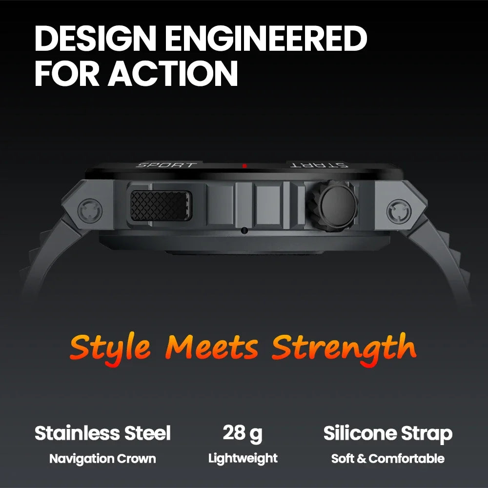 New Zeblaze Ares 3 Plus 1.43'' HD AMOLED Display Voice Calling Smartwatch New 3D Interactive Health&Fitness Tracking Smart Watch